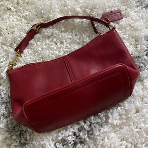 Vintage Red Leather Coach Handbag